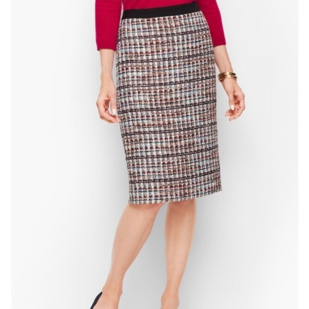 NEW Talbots Tweed Midi Modest Knee Length Skirt